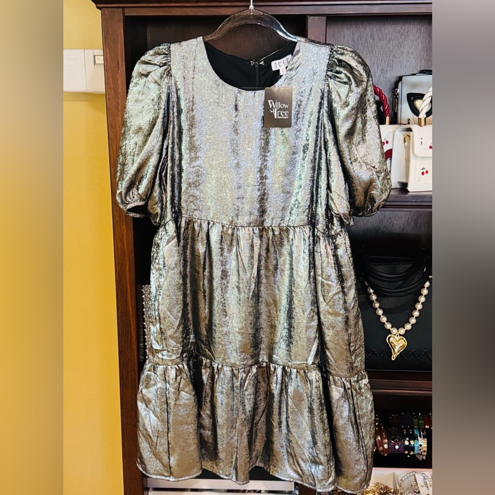 TCEC Silver Metallic Dress